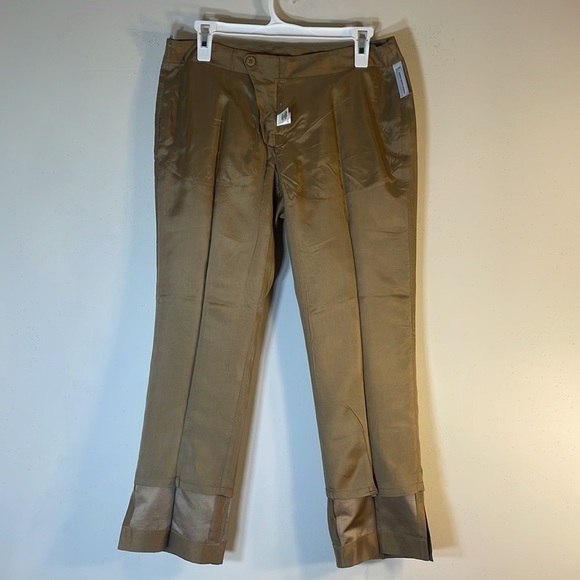 NWT. Banana Republic Women’s 4 100% Silk Satin 2-Layer Trousers w/Side Split. - Picture 10 of 13